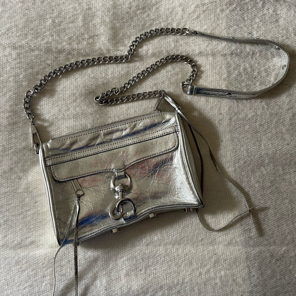 Silver Rebecca Minkoff Crossbody Bag